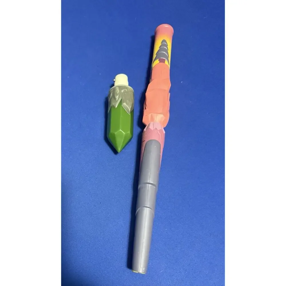 Custom MagiQuest Great Wolf Lodge Wand with Green Gem Jewel Topper